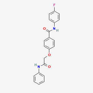 4-(2-anilino-2-oxoethoxy)-N-(4-fluorophenyl)benzamide