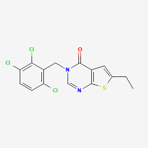 molecular formula C15H11Cl3N2OS B3587376 6-ethyl-3-(2,3,6-trichlorobenzyl)thieno[2,3-d]pyrimidin-4(3H)-one 