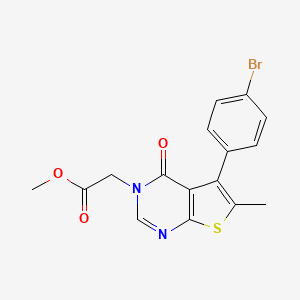 Methyl 2-[5-(4-bromophenyl)-6-methyl-4-oxothieno[2,3-d]pyrimidin-3-yl]acetate