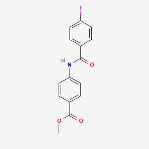 molecular formula C15H12INO3 B3587408 methyl 4-[(4-iodobenzoyl)amino]benzoate 