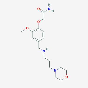molecular formula C17H27N3O4 B358746 2-[2-Methoxy-4-({[3-(4-morpholinyl)propyl]amino}methyl)phenoxy]acetamide CAS No. 875005-87-1