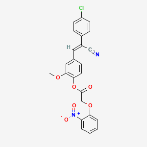 [4-[(Z)-2-(4-chlorophenyl)-2-cyanoethenyl]-2-methoxyphenyl] 2-(2-nitrophenoxy)acetate