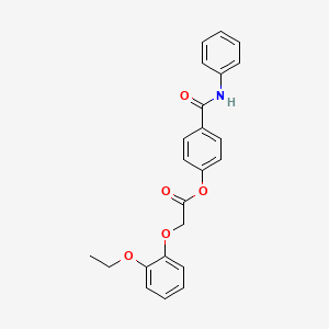 molecular formula C23H21NO5 B3587473 4-(anilinocarbonyl)phenyl (2-ethoxyphenoxy)acetate 