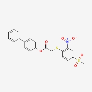 4-biphenylyl {[4-(methylsulfonyl)-2-nitrophenyl]thio}acetate