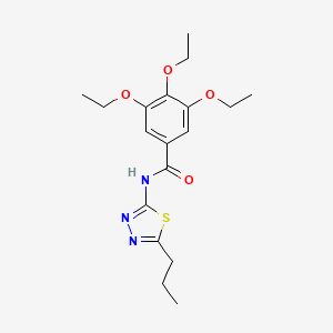 3,4,5-triethoxy-N-(5-propyl-1,3,4-thiadiazol-2-yl)benzamide