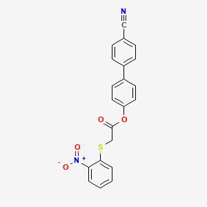 [4-(4-Cyanophenyl)phenyl] 2-(2-nitrophenyl)sulfanylacetate