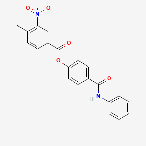 4-{[(2,5-dimethylphenyl)amino]carbonyl}phenyl 4-methyl-3-nitrobenzoate