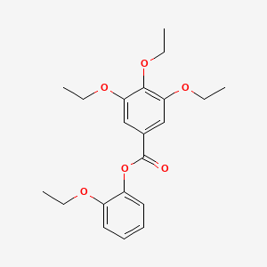 molecular formula C21H26O6 B3587568 2-ethoxyphenyl 3,4,5-triethoxybenzoate 