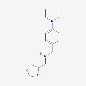 molecular formula C16H26N2O B358758 Diethyl-(4-{[(tetrahydro-furan-2-ylmethyl)-amino]-methyl}-phenyl)-amine CAS No. 510723-76-9