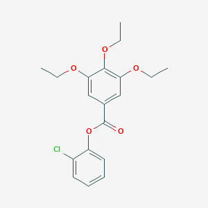 molecular formula C19H21ClO5 B3587581 2-chlorophenyl 3,4,5-triethoxybenzoate 