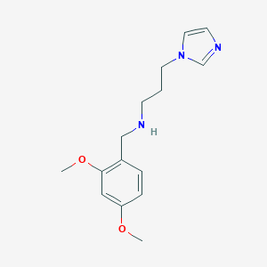 molecular formula C15H21N3O2 B358759 (2,4-Dimethoxy-benzyl)-(3-imidazol-1-yl-propyl)-amine CAS No. 626209-25-4