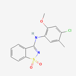 N-(4-chloro-2-methoxy-5-methylphenyl)-1,2-benzisothiazol-3-amine 1,1-dioxide