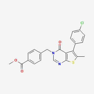 Methyl 4-[[5-(4-chlorophenyl)-6-methyl-4-oxothieno[2,3-d]pyrimidin-3-yl]methyl]benzoate