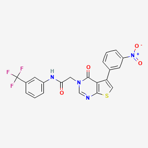 2-[5-(3-nitrophenyl)-4-oxothieno[2,3-d]pyrimidin-3-yl]-N-[3-(trifluoromethyl)phenyl]acetamide