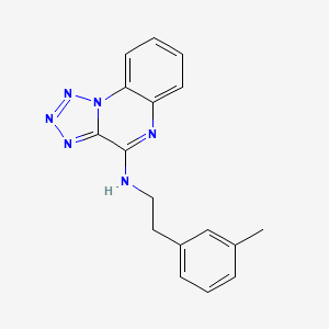 molecular formula C17H16N6 B3587698 N-[2-(3-methylphenyl)ethyl]tetrazolo[1,5-a]quinoxalin-4-amine 