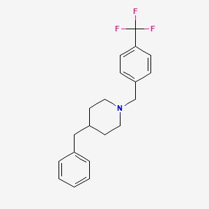 4-Benzyl-1-[[4-(trifluoromethyl)phenyl]methyl]piperidine