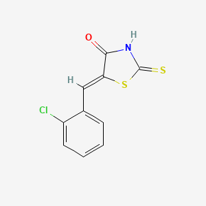 molecular formula C10H6ClNOS2 B3587745 5-(2-chlorobenzylidene)-2-thioxo-1,3-thiazolan-4-one CAS No. 6318-36-1