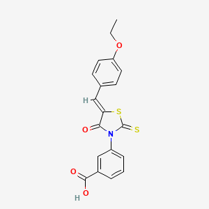 3-[(5Z)-5-[(4-ethoxyphenyl)methylidene]-4-oxo-2-sulfanylidene-1,3-thiazolidin-3-yl]benzoic acid