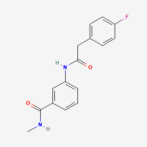 molecular formula C16H15FN2O2 B3587805 3-{[(4-fluorophenyl)acetyl]amino}-N-methylbenzamide 