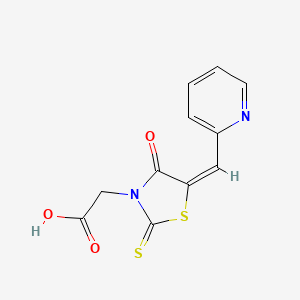 [(5E)-4-oxo-5-(pyridin-2-ylmethylidene)-2-thioxo-1,3-thiazolidin-3-yl]acetic acid