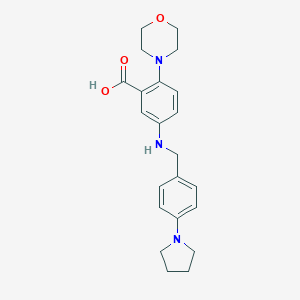 molecular formula C22H27N3O3 B358782 2-(4-Morpholinyl)-5-{[4-(1-pyrrolidinyl)benzyl]amino}benzoic acid CAS No. 765934-04-1
