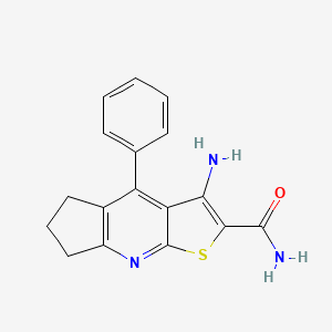 3-amino-4-phenyl-6,7-dihydro-5H-cyclopenta[b]thieno[3,2-e]pyridine-2-carboxamide