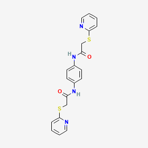 molecular formula C20H18N4O2S2 B3587840 N,N'-1,4-phenylenebis[2-(2-pyridinylthio)acetamide] 