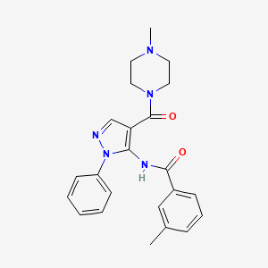 3-METHYL-N-[4-(4-METHYLPIPERAZINE-1-CARBONYL)-1-PHENYL-1H-PYRAZOL-5-YL]BENZAMIDE