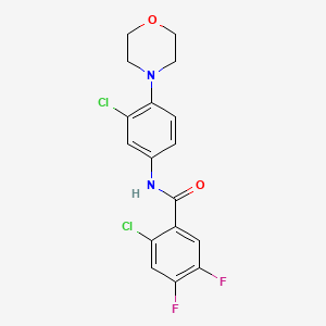 2-chloro-N-[3-chloro-4-(morpholin-4-yl)phenyl]-4,5-difluorobenzamide