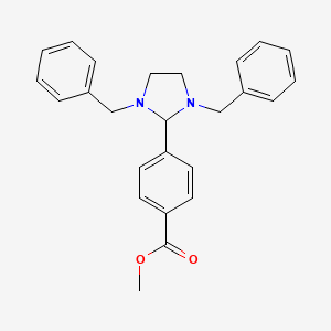 molecular formula C25H26N2O2 B3587892 Methyl 4-(1,3-dibenzylimidazolidin-2-yl)benzoate 