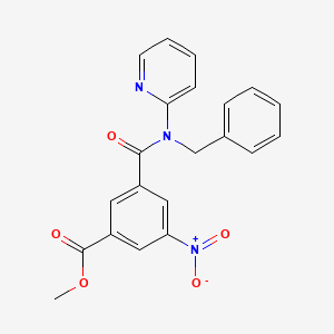 molecular formula C21H17N3O5 B3587898 Methyl 3-[benzyl(pyridin-2-yl)carbamoyl]-5-nitrobenzoate 