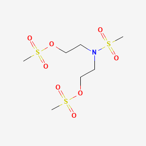 molecular formula C7H17NO8S3 B3587918 Methanesulfonamide, N,N-bis(2-(methylsulfonyloxy)ethyl)- CAS No. 473-51-8