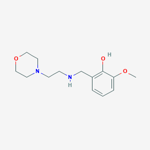 molecular formula C14H22N2O3 B358794 2-Methoxy-6-({[2-(morpholin-4-yl)ethyl]amino}methyl)phenol CAS No. 802884-41-9