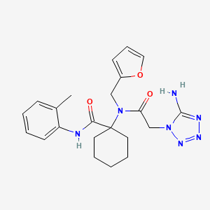 1-[2-(5-AMINO-1H-1,2,3,4-TETRAZOL-1-YL)-N-[(FURAN-2-YL)METHYL]ACETAMIDO]-N-(2-METHYLPHENYL)CYCLOHEXANE-1-CARBOXAMIDE