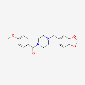 [4-(1,3-BENZODIOXOL-5-YLMETHYL)PIPERAZINO](4-METHOXYPHENYL)METHANONE