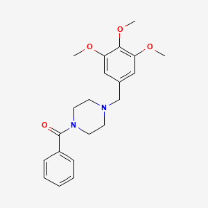 molecular formula C21H26N2O4 B3587993 1-BENZOYL-4-[(3,4,5-TRIMETHOXYPHENYL)METHYL]PIPERAZINE 