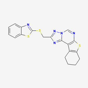 1,3-BENZOTHIAZOL-2-YL (8,9,10,11-TETRAHYDRO[1]BENZOTHIENO[3,2-E][1,2,4]TRIAZOLO[1,5-C]PYRIMIDIN-2-YLMETHYL) SULFIDE