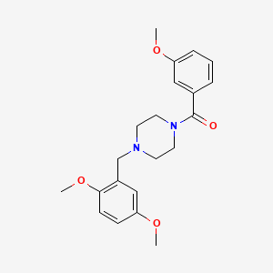 molecular formula C21H26N2O4 B3588013 [4-(2,5-Dimethoxybenzyl)piperazin-1-yl](3-methoxyphenyl)methanone 