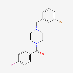 molecular formula C18H18BrFN2O B3588025 1-[(3-Bromophenyl)methyl]-4-(4-fluorobenzoyl)piperazine 