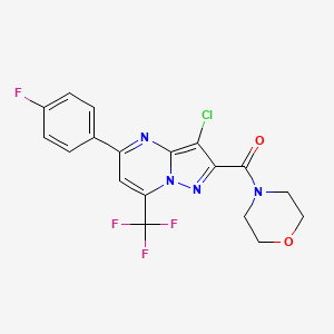 3-chloro-5-(4-fluorophenyl)-2-(4-morpholinylcarbonyl)-7-(trifluoromethyl)pyrazolo[1,5-a]pyrimidine