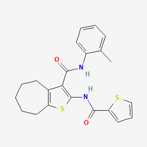 N-{3-[(2-METHYLPHENYL)CARBAMOYL]-4H,5H,6H,7H,8H-CYCLOHEPTA[B]THIOPHEN-2-YL}THIOPHENE-2-CARBOXAMIDE