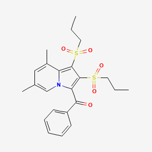 [6,8-Dimethyl-1,2-bis(propylsulfonyl)indolizin-3-yl]-phenylmethanone