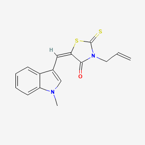 (5E)-5-[(1-methylindol-3-yl)methylidene]-3-prop-2-enyl-2-sulfanylidene-1,3-thiazolidin-4-one