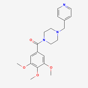 molecular formula C20H25N3O4 B3588064 [4-(Pyridin-4-ylmethyl)piperazin-1-yl](3,4,5-trimethoxyphenyl)methanone 