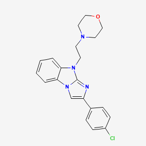 4-[2-[2-(4-chlorophenyl)imidazo[1,2-a]benzimidazol-4-yl]ethyl]morpholine