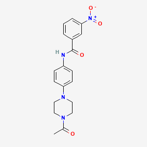 molecular formula C19H20N4O4 B3588115 N-[4-(4-acetylpiperazin-1-yl)phenyl]-3-nitrobenzamide 