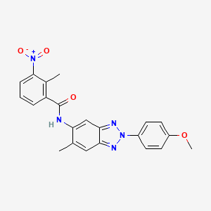 N-[2-(4-methoxyphenyl)-6-methyl-2H-benzotriazol-5-yl]-2-methyl-3-nitrobenzamide