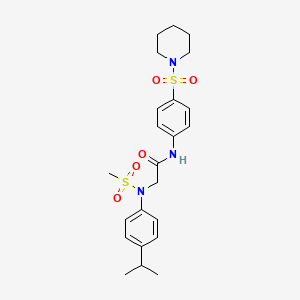 N~2~-(4-isopropylphenyl)-N~2~-(methylsulfonyl)-N~1~-[4-(1-piperidinylsulfonyl)phenyl]glycinamide