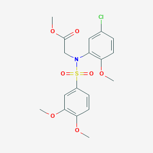 methyl N-(5-chloro-2-methoxyphenyl)-N-[(3,4-dimethoxyphenyl)sulfonyl]glycinate