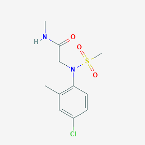 molecular formula C11H15ClN2O3S B3588176 N~2~-(4-chloro-2-methylphenyl)-N~1~-methyl-N~2~-(methylsulfonyl)glycinamide 